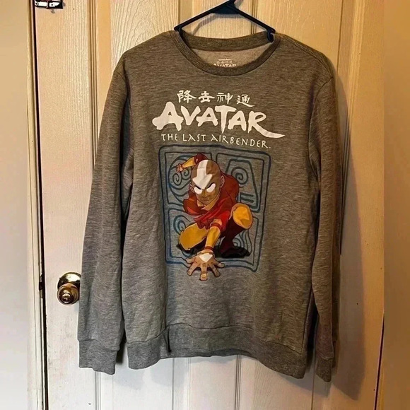 Avatar the Last Airbender Gray Heather Pullover Sweatshirt Men's Size XL - Picture 1 of 4